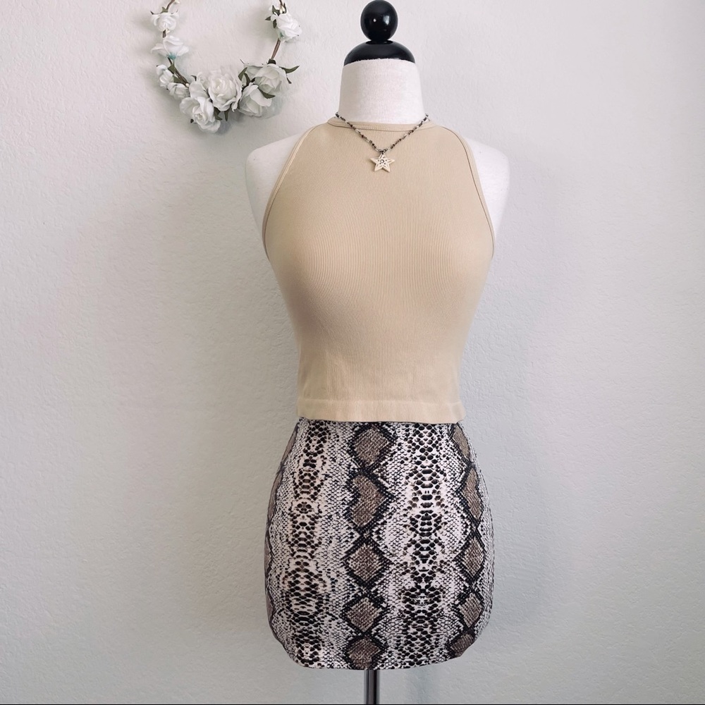 Micro Mini Animal Print Half Slip and Tank Set